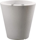 Crescent Garden Dot TruDrop Indoor/Outdoor Planter, Self-Watering Plant Pot, 16 Inches, (Alpine White)