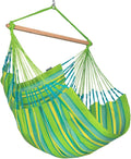 LA SIESTA® - Large Comfort Domingo Hammock Swing Chair - Weather & Tear Resistant Hanging Hammock Chair - Indoor Outdoor Hammock Chair Swing - Patio Porch Bedroom Hanging Chair - Max 285 Lbs, Lime