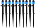 Lxcom Lighting 100 Pack Irrigation Drippers Drip Emitters Micro Spray Adjustable 360 Degree Full Circle Pattern Water Flow Irrigation Drippers Micro Bubbler Sprinkler Drip System Parts Drip Irrigation