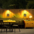 Solar Yard Wall Light with Plant Stands, Wireless Outdoor Solar Wall Lamp with 2 Modes & IP45 Waterproof Dusk to Dawn LED Outdoor Solar Lights for Garden Patio Yard Decoration (2Pack)
