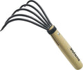 Nisaku by Sun Joe NJP555 Kumade Gohondume 5 Tine Claw Rake and Cultivator 4.75-Inch Width, Japanese Carbon Stainless Steel Prongs