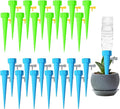 24PCS Self Watering Spikes for Plants, Self Watering Planter Insert with Adjustable Drip Valve, Auto Vacation Plant Watering Devices Plants Water System