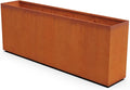 Corten Steel Planter Rectangle Outdoor Metal Garden Box Heavy Duty | Made in USA | Fully Assembled