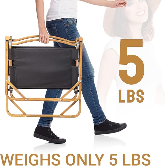 Outvita Portable Folding Camping Chair, 6pcs Ultralight Low Beach Chair, Durable Aluminum Frame Armchairs for Hiking Concert Fishing Picnic, Supports 233Lbs