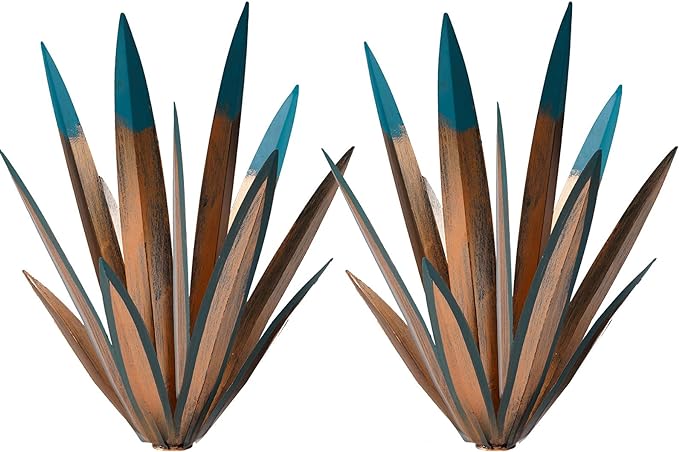 2pcs Metal Tequila Country Sculpture DIY Tequila Plant Home Decor Country Tequila Garden Ornament Indooutdoor Statuette Patio Lawn Patio Stake Decoration Gift to The Garden 16"