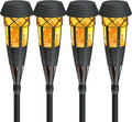 Flickering Flames Torch Light Solar Garden Lights Waterproof Landscape Lighting - 4 Pack
