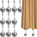 10 Pack Heavy Duty Curtain Weights for Outdoor, Stainless Steel Drapery Clip Keepping Curtain Panel Straight, Keep Outdoor Curtain Flag from Waving, Help Weigh Down Sun Curtain Tablecloth Garden Flag