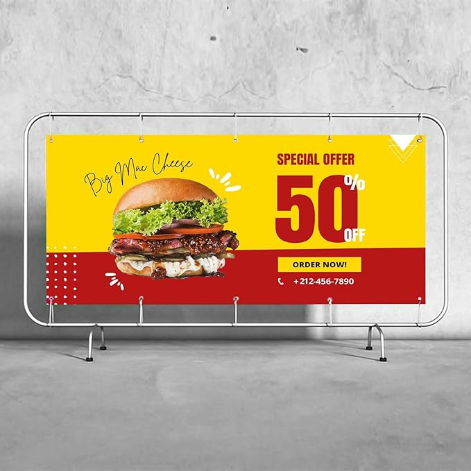Personalized Passion Vinyl Banner 1' x 10' - Customized Banner for Business, Graduation, Birthday Parties - Indoor/Outdoor Use - Full Color 13oz Vinyl Custom Signs with HD Printed Text, Photos