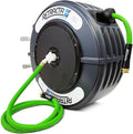 Macnaught Retractable Garden Hose Reel, 60 Ft Water Hose Reel Heavy Duty Retractable Hose with Metal 180° Swivel Rotation Bracket for Wall Mount - Gray