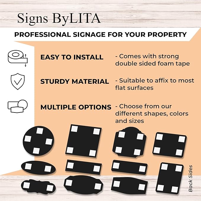Signs ByLITA Standard Sprinkler Room Sign (Black/Silver) - Medium 2 Pack