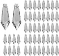 50pcs 38mm Chandelier Crystal Icicle Prisms Replacement Drops Lamp Candle Holders Curtain DIY Parts