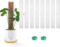 15 Inch 8 Pcs Plastic Moss Pole for Plants Monstera, 8×15'' Plant Poles for Climbing Plants, Plant Support for Indoor Plants Work with Sphagnum Moss, Clear