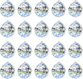 Merrynine 30mm/1.18" 20pcs Crystal Prism Suncatcher for Windows Hanging, Clear Glass Crystal Sun Catcher Beads for Pendants Maker, Crystal Balls for Indoor Window, Feng Shui, Women Girl Gifts
