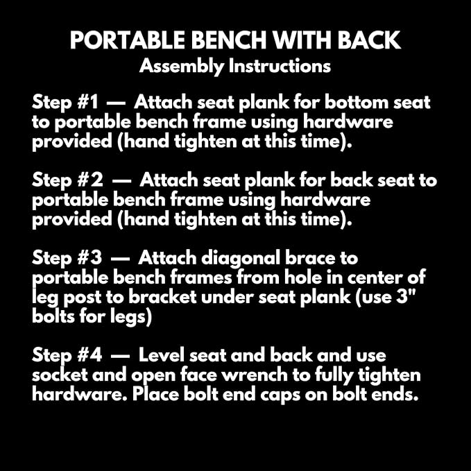 Coated Outdoor Furniture Heavy-Duty Portable Outdoor Bench Thermoplastic Coated, Expanded Metal, Commercial-Grade Seating, Made in America (Portable with Back, 6 Ft, Black)