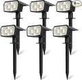6-Pack Solar Spot Lights Outdoor, 59 LED Solar Lights Outdoor Waterproof, Outdoor Solar Lights for Yard with 3 Lighting Modes, Solar Landscape Spotlights for Garden Pathway Driveway Walkway
