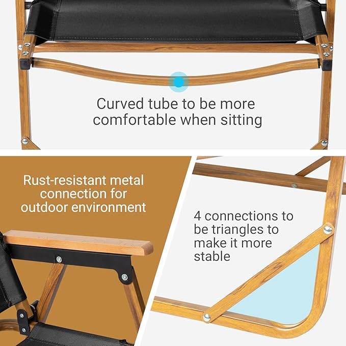 Outvita Portable Folding Camping Chair, 6pcs Ultralight Low Beach Chair, Durable Aluminum Frame Armchairs for Hiking Concert Fishing Picnic, Supports 233Lbs