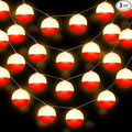 Deekin 3 Pcs LED Fishing Birthday Decorations Bobbers String Lights Battery Powered Ofishally One Theme Decor with Extra Bulbs for Gone Fishing Birthday Party Supplies Pole Party Favors