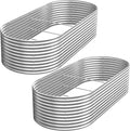 FRIZIONE 2pcs Tall Galvanized Raised Garden Bed Outdoor,Steel Garden Bed for Vegetables,Above Ground Garden Box for Flower,Metal Raised Beds for Gardening