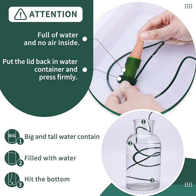 BYDOLL Plant Self-Watering Stakes Automatic Watering Terracotta Spikes for Indoor Outdoor Plants,Houseplant Mushroom Insert Devices for Vacation use,Bonsai Drip Irrigation System (10 Pack)