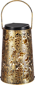 Solar Lanterns Butterfly Pattern Outdoor Waterproof Metal Garden Yard Backyard Porch Table Pathway Decor Warm Cool Light for Women Grandma Gifts 1pc