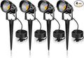 LemonBest 12W Landscape Lighting LED Outdoor Spotlight 120V AC Waterproof Landscape Lights Warm White Spot Lights for Yard Garden Decorative Lawn Lamp Flag Light with Spiked Stake, 4 Packs