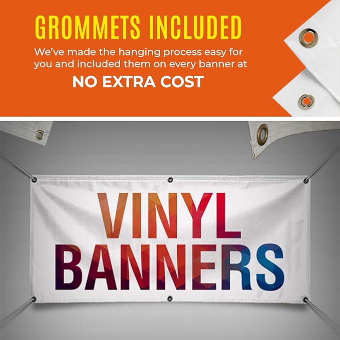 Personalized Passion Vinyl Banner 6' x 4' - Customized Banner for Business, Graduation, Birthday Parties - Indoor/Outdoor Use - Full Color 13oz Vinyl Custom Signs with HD Printed Text, Photos