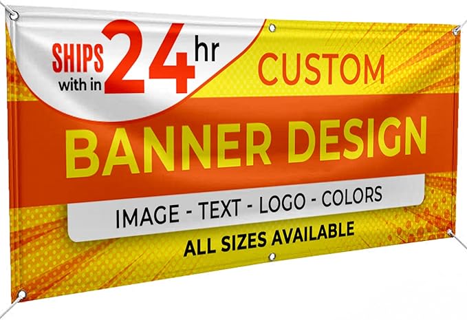 Personalized Passion Vinyl Banner 10' x 10' - Customized Banner for Business, Graduation, Birthday Parties - Indoor/Outdoor Use - Full Color 13oz Vinyl Custom Signs with HD Printed Text, Photos