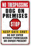 Beware Of Dog Signs For Fence No Trespassing Dog On Premises Sign For Garden Dogs Warning Signs For Property Funny Metal Tin Signs Dog In Yard Sign Do Not Enter Sign 12 X 8 Inch