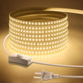 Outdoor LED Strip Lights,120LEDs/m Waterproof 32.8ft LED Light Strip Warm White Flexible LED Rope Lights for Garden Patio Cabinet,Bedroom,Commercial Lighting(32.8FT, Warm White)