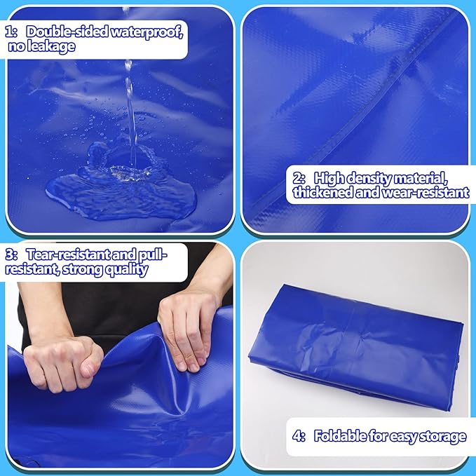 Kingdder Large Capacity Water Storage Bladder Emergency Water Bladder Tanks Foldable Storage Tank Portable Rainwater Bag for Drought Resistance Fire Protection Agricultural Irrigation(540L)