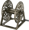 GOFORWILD Garden Wall/Floor Mount Hose Reel, Decorative Hose Reel, Garden Heavy-Duty Water Hose Holder Winder, Holds 200-Feet of 5/8-Inch Hose