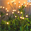 TONULAX Solar Garden Lights - New Upgraded Solar Swaying Light, Sway by Wind, Solar Outdoor Lights, Yard Patio Pathway Decoration, High Flexibility Iron Wire & Heavy Bulb Base, Warm White (4 Pack)
