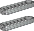 8x2x1ft(2 Pack) Oval Galvanized Raised Garden Bed,Outdoor Planter Box Metal Patio Kit Planting Bed for Vegetables Flowers and Succulents