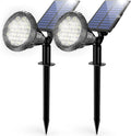Solar Spot Lights Outdoor, 21 LEDs Solar Outdoor Lights Auto On/Off with 3 Modes, IP67 Waterproof Solar Yard Spotlight Landscape Lighting Garden Wall Lights, 2-in-1 Solar Powered Lights, 2Pack