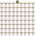 Yishang 72 pcs Small Mini White&Gold Clay Pots, 2.5'' Terracotta Pot Clay Ceramic Pottery Planter,Cactus Flower Terra Cotta Pots,Succulents Nursery Pots,with Drainage Hole,for Crafts,Wedding Favor