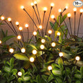 Solar Garden Lights Outdoor, 10 Pack 60LED Waterproof Solar Powered Lights for Yard Pathway Patio, Swaying Lawn Decor as Gardening Gifts for Women Holiday