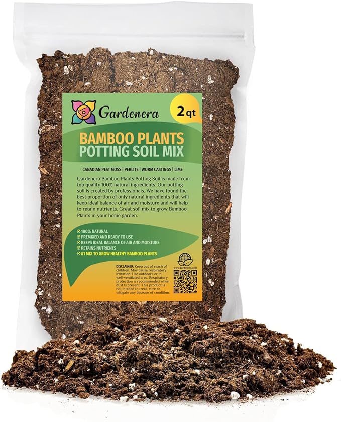 Premium Bamboo Potting Soil Mix - (2 Quart Bag)