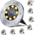 Solar Ground Lights, Waterproof Solar Garden Lights, Upgraded Outdoor Garden Waterproof Bright in-Ground Lights, Landscape Lights for Pathway,Yard,Deck,Lawn,Patio,Walkway (8 Pack Warm Light)…