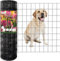 Black PVC Coated Welded Wire Fence 24 Inch x 50 Foot, 2 Inch x 3 Inch 16GA, Garden Border Fencing Roll Vinyl Coating Metal Wire Mesh for Yard Vegetable Plant Protection Poultry Netting