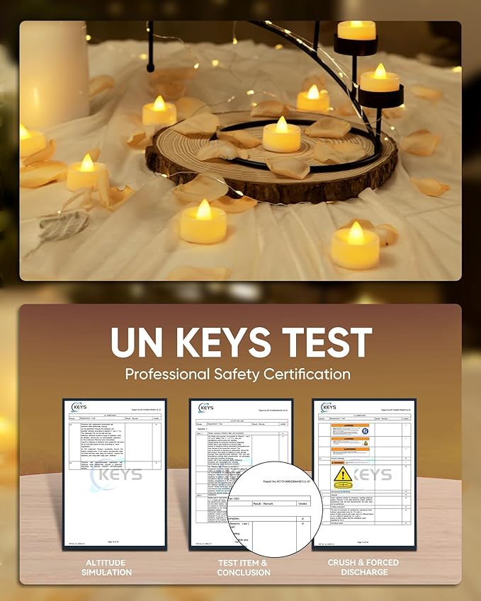 BEICHI Flameless Candles, 50Pack Battery Operated Candles, LED Tea Lights Candles Battery Operated, Flickering Fake Candles for Wedding Halloween Christmas Diwali- Warm Yellow