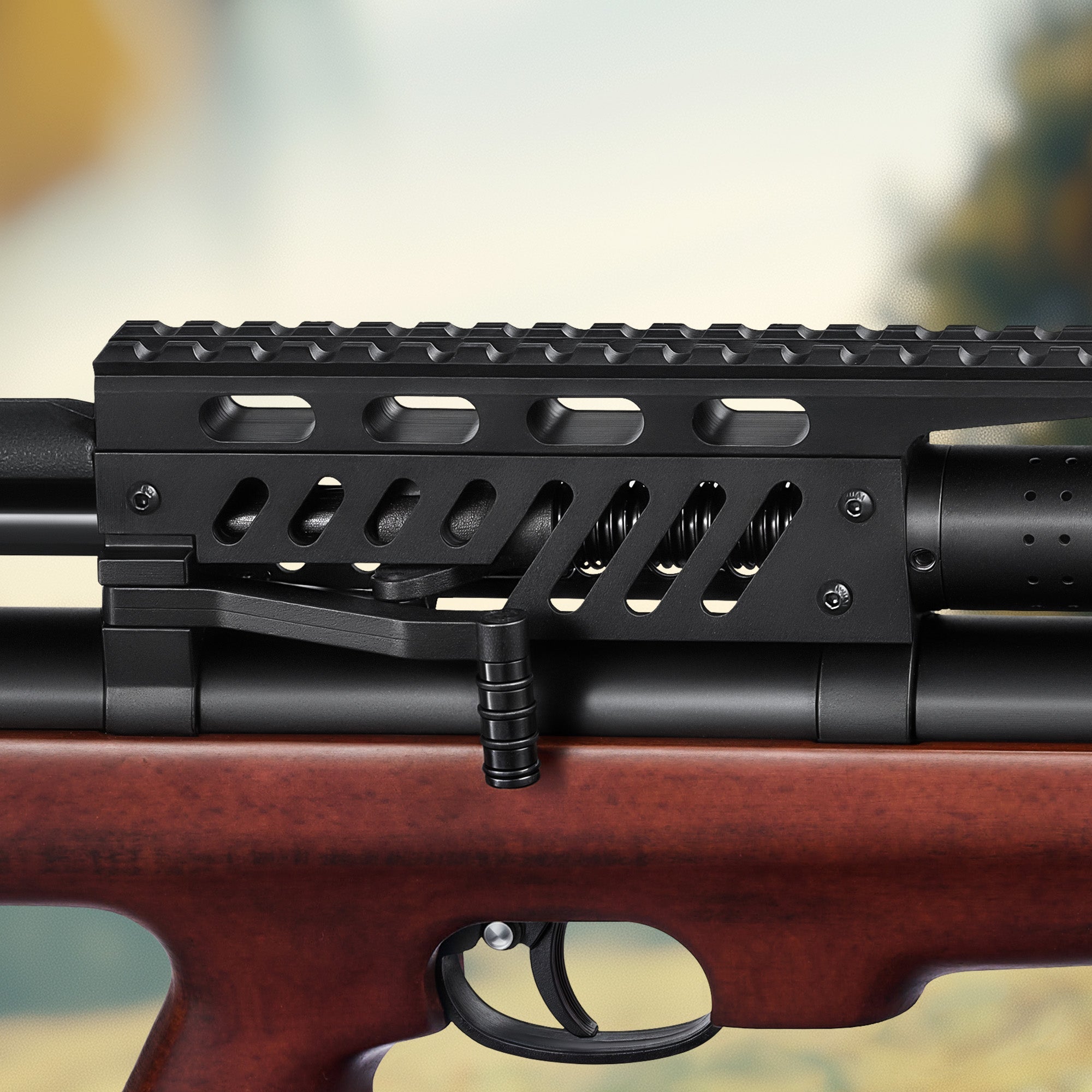 Pinty Thumper - 9 Pellet .22Cal Bullpup PCP Air Gun High Power for Small Game Hunting Shooting