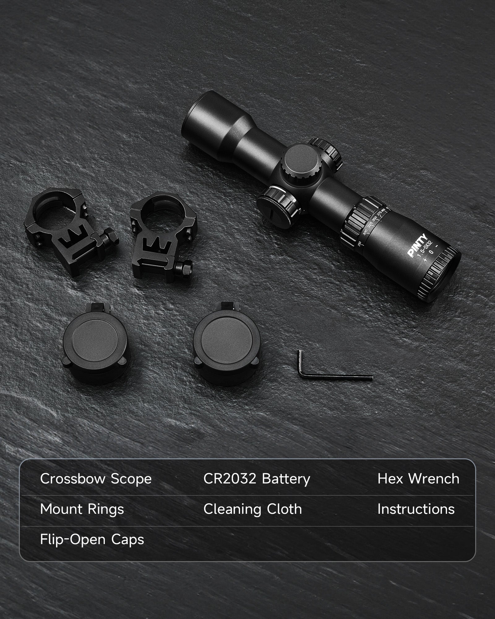 Pinty 1.5-4.5x32 Crossbow Optics SFP Hunting Scope