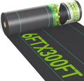 6ftx300ft Weed Barrier Landscape 3.2oz Fabric Heavy Duty, Woven Weed Control Cloth, Woven Geotextile Fabric for Underlayment, Gardening Ground, Commercial Driveway Weed Block Cover Mat