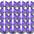 Super Bright LED Floral Tea Light Submersible Lights for Party Wedding (Purple, 60 Pack)