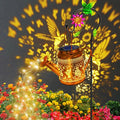 Solar Lanterns Outdoor Waterproof,Hummingbird Watering Can Garden Decor,Hanging Solar Path Lights Yard Art,Outside Patio Decorations Gardening Birthday Gifts for Mom Grandma Women with Shepherd Hook