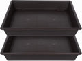 Square Plant Saucer 18 Inch 2 Pack, Large Plant Trays for Pots Heavy Duty Plastic Plant Saucers for Indoors Outdoors, Flower Pot Plant Drip Trays No Holes Plant Lover Gardening Gifts
