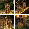 Solar Lanterns Outdoor Waterproof - Dandelion Solar Table Lamp Metal Decoration, Solar Table Lights for Desk Patio Lawn Patio Pathway Landscape Courtyard Backyard Yard Garden Art Decor(2 Pack)