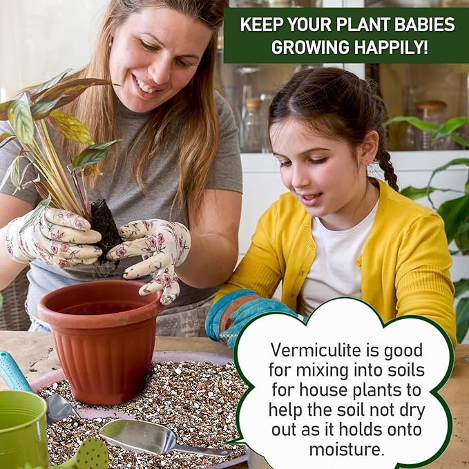 30QT Horticultural Vermiculite Bulk, Organic Vermiculite for Plants, Course Grade Vermiculite for Gardening, for houseplants, for Mushrooms, to Maintain Soil Moisture and Plant Growth(2-4mm)