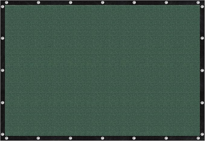 VICLLAX Shade Fabric Sun Shade Cloth with Every 2 FT Grommets for Patio Garden Pergola Cover Canopy 9x23 FT, Dark Green