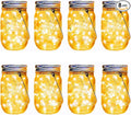 Mason Jar Solar Lights,8 Pack 30 LEDs Fairy Hanging Mason Jar Lights,Solar Lanterns for Outdoor Patio Party Garden Wedding Christmas Decor Lights(Mason Jars/Handles Included)